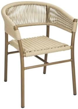 Bolero FU532 Florence Natural Rope Twist Wicker Chairs (2 Pack)