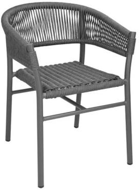 Bolero FU533 Florence Grey Mix Rope Twist Wicker Chairs (2 Pack)