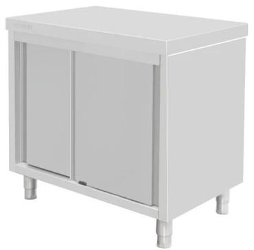 Vogue FU584 Floor Standing Stainless Steel Cupboard, 900x900mm
