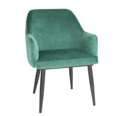 Bolero Lia Velvet Set of 2 Chairs - Dark Green - FX070