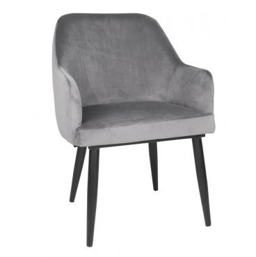Bolero Lia Velvet Set of 2 Chairs - Grey - FX071