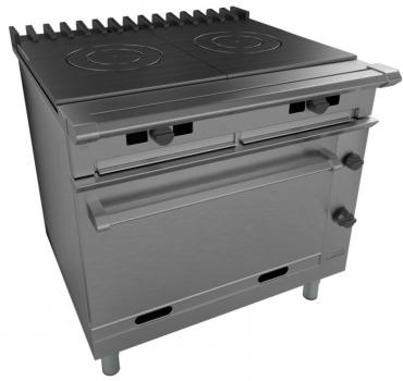 Falcon G1006FX Chieftain Twin Bullseye Solid Top Oven Range 