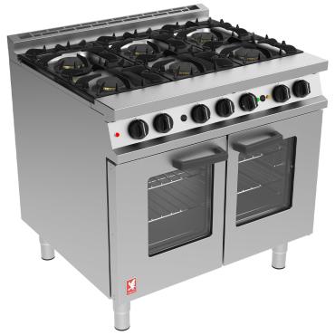 Falcon Dominator Plus G3106 6 Burner Open Top, Gas Fan-Assisted Oven Range 