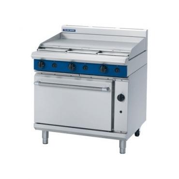 Blue Seal G506A Static Ovens & 900mm Smooth Griddle Top 