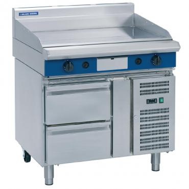 Blue Seal GP516-RB 900mm Heavy Duty Gas Griddle - Refrigerated Cabinet Base