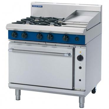 Blue Seal  G56B Gas Convection Oven with 4 Burner Top & 600mm Griddle