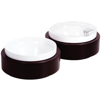 GC926 APS Frames Dark Wood Large Round Buffet Bowl Box