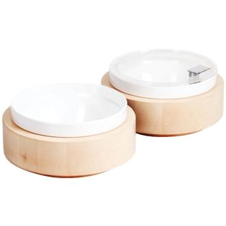 GC927 APS Frames Maple Wood Large Round Buffet Bowl Box
