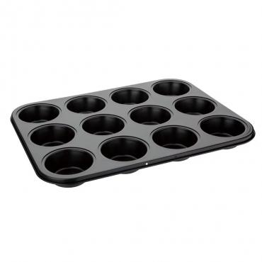 GD011 Vogue Carbon Steel Non-Stick Muffin Tray 12 cup