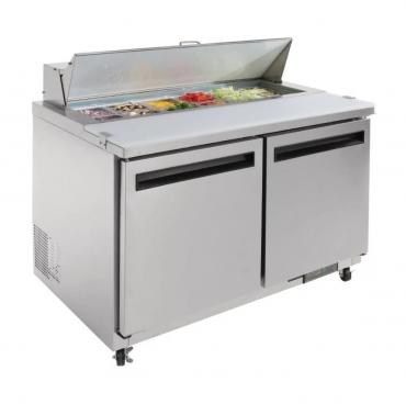 Polar GD882 U-Series Double Door Prep Counter Fridge 405Ltr