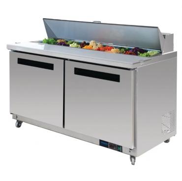 Polar GD883  U-Series 2 Door Preparation Counter 527Ltr