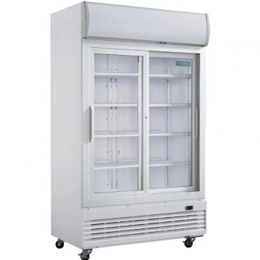 Polar G-Series Upright Display Cooler with Light Box 950Ltr with Sliding Doors  GE581
