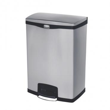 Rubbermaid GE939 Slim Jim Front Step-on Pedal Bin (Stainless Steel) 90L