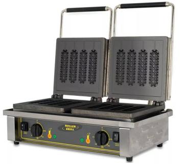 Roller Grill GED80 Double Four Piece Hot Dog Stick Waffle Iron - 8 Stick