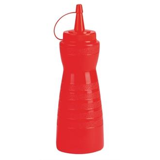 GF251 Vogue Red Lidded Sauce Bottle 