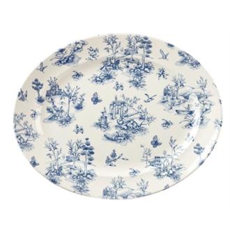 GF309 Churchill Vintage Prints Oval Dishes Prague Toile Print 365mm