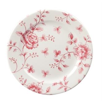 GF615 Churchill Vintage Prints Tea Plates Cranberry Rose Print 170mm