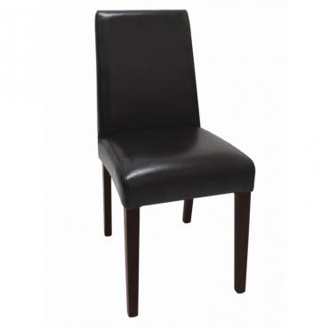 GF954 Bolero Faux Leather Dining Chairs Black (Pack of 2)