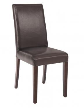 Bolero GF955 Faux Leather Dining Chairs Dark Brown (Pack of 2)