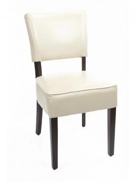 GF958 Bolero Chunky Faux Leather Chairs Cream (Pack of 2)