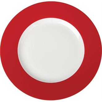 GG116 Royal Porcelain Maxadura Edge Red Rimmed Plates 225mm (x12)