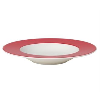 GG117 Royal Porcelain Maxadura Edge Red Rimmed Soup Plates 245mm (x12)