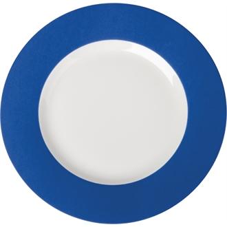 GG121 Royal Porcelain Maxadura Edge Blue Rimmed Plates 225mm (x12)