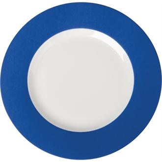 GG121 Royal Porcelain Maxadura Edge Blue Rimmed Plates 225mm (x12)