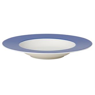 GG122 Royal Porcelain Maxadura Edge Blue Rimmed Soup Plates 245mm (x12)