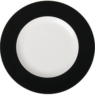 GG125 Royal Porcelain Maxadura Edge Black Rimmed Plates 285mm (x12)