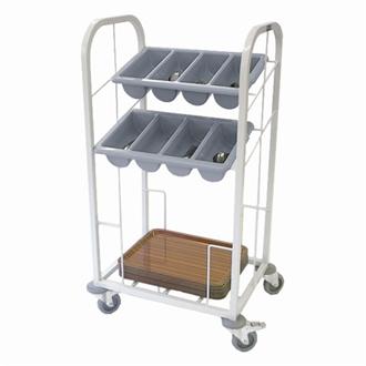 GG139 Craven Two Tier Cutlery & Tray Dispense Trolley