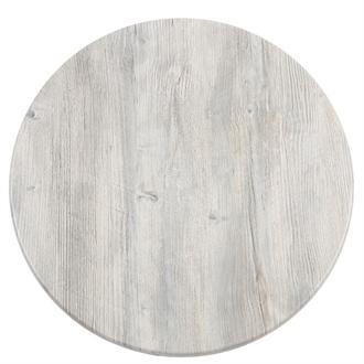 GG505 Werzalit Round Table Top Ponderosa White 800mm