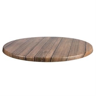 GG516 Werzalit Round Table Top Antique Brown 600mm
