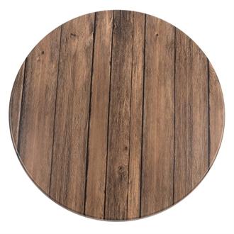 GG517 Werzalit Round Table Top Antique Brown 800mm