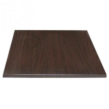 Bolero GG639 Square Table Top Dark Brown 700mm