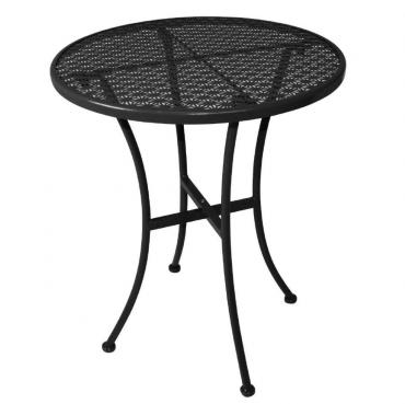 Bolero GG705 Black Steel Patterned Round Bistro Table 600mm