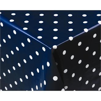 GG814 Navy Polka Dot PVC Table Cloth