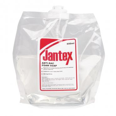 Jantex GG948 Unperfumed Antibacterial Foam Hand Soap 800ml x6