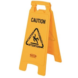 GG991 Rubbermaid Multilingual A Frame Wet Floor Safety Sign
