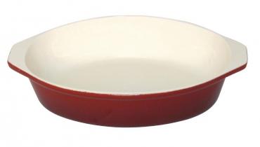 GH315 Vogue Round Red Cast Iron Gratin Dish