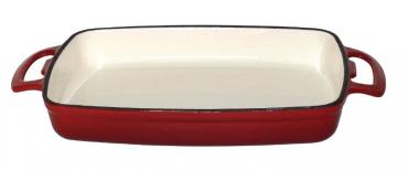 GH319 Vogue Rectangular Red Cast Iron Dish 1.8Ltr