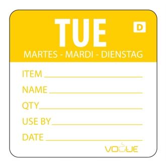 GH352 Vogue Dissolvable Orange Tuesday Labels