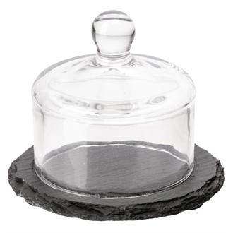GH408 APS Slate Tray with Glass Cloche
