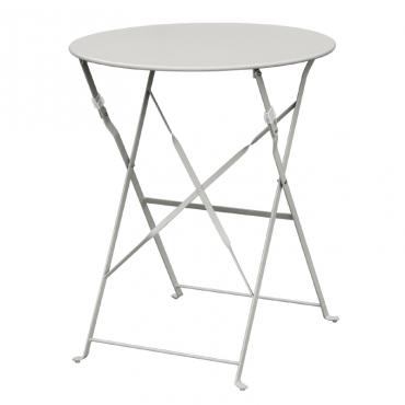 Bolero GH556 Grey Pavement Style Steel Table Round 595mm