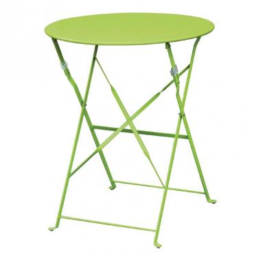 Bolero GH557 Green Pavement Style Steel Table Round 595mm