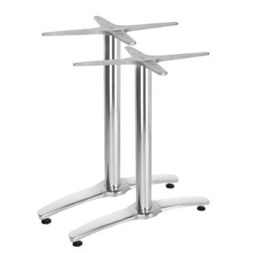 Bolero GH985 Aluminium Twin Leg Table Base (2 pack)
