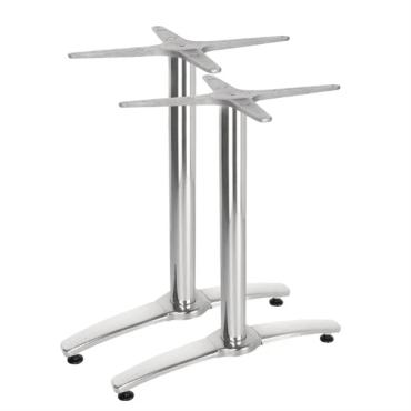 Bolero GH985 Aluminium Twin Leg Table Base (2 pack)
