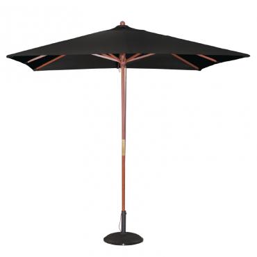 GH990 Bolero Square Double Pulley Parasol 2.5m Wide Black