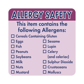 GJ058 Vogue Allergen Food Labels