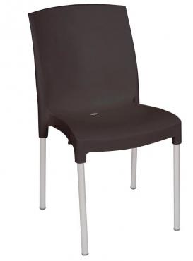 GJ976 Bolero Stacking Bistro Side Chairs Black (Pack of 4)